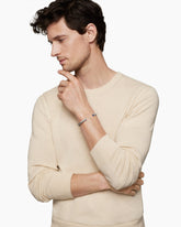 Cable Cuff Bracelet in Sterling Silver with Lapis, 6mm